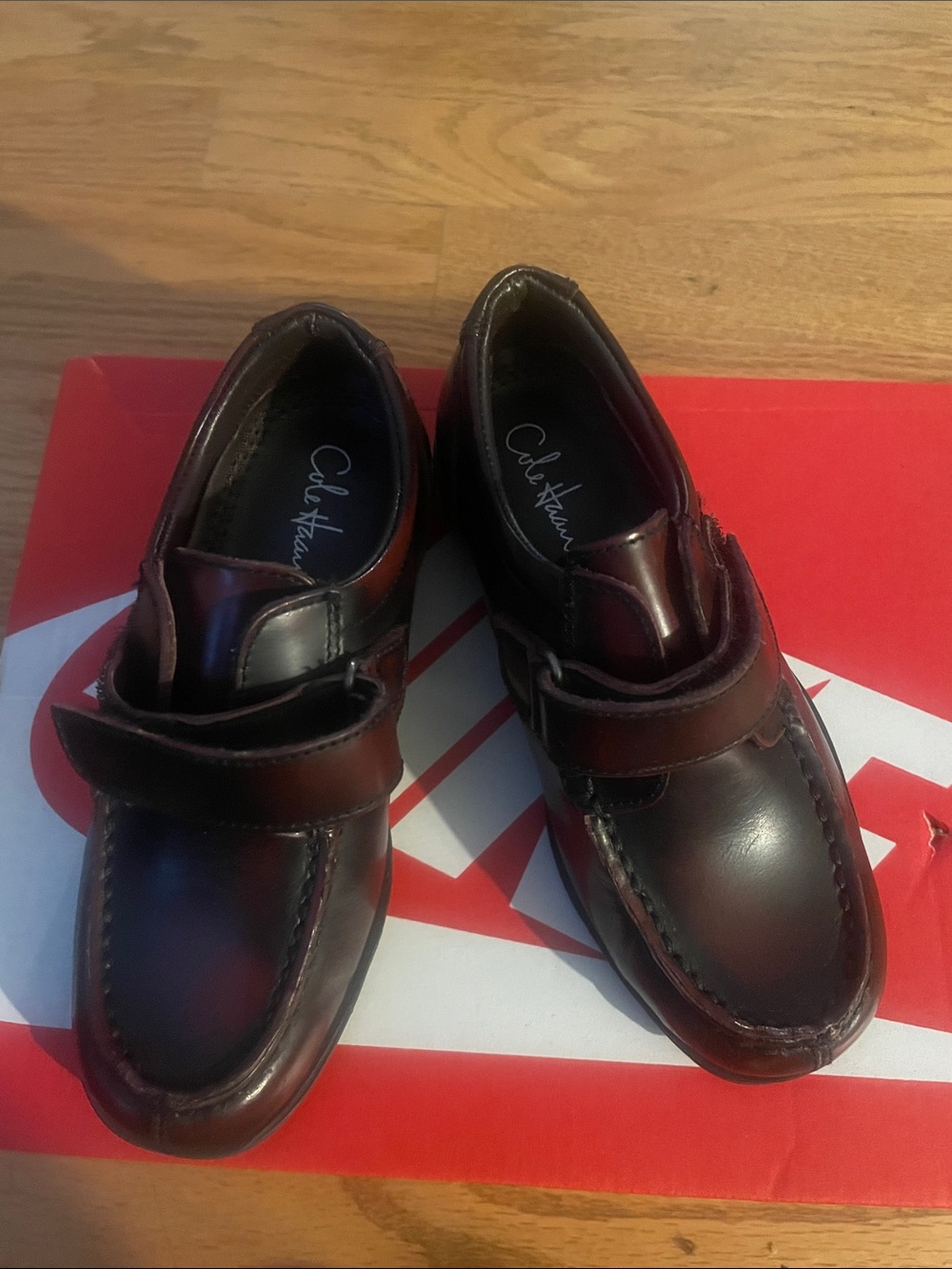 Cole Haan Men’s Burgundy/Brown Leather Slip-On Loafers